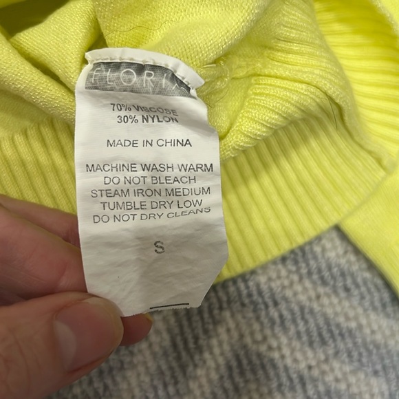 Cotton lemon yellow cardigan small - Picture 4 of 5